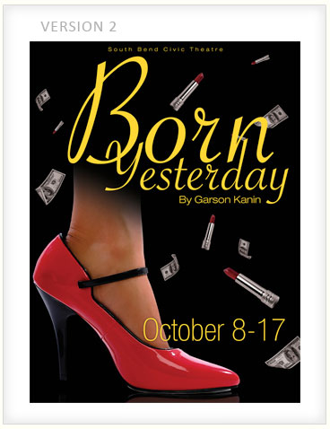 Born Yesterday poster, first redesign