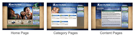 Lake City Bank design pages