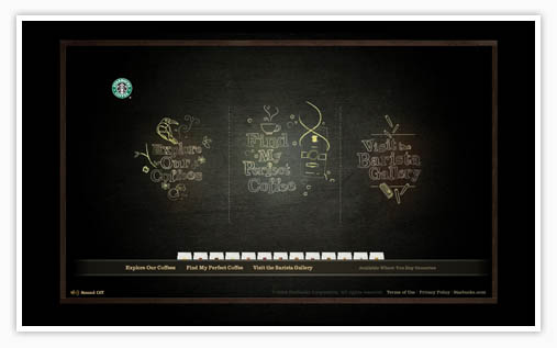 Starbucks Coffee at Home Website