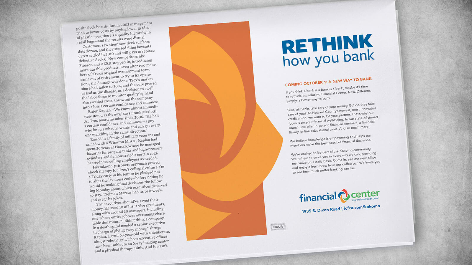 Financial Center Credit Union <strong>Newspaper Ad</strong>